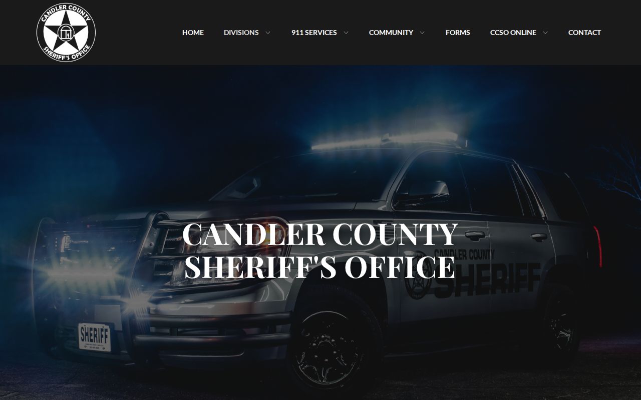 Candler County Jail Division page and official custody contact information